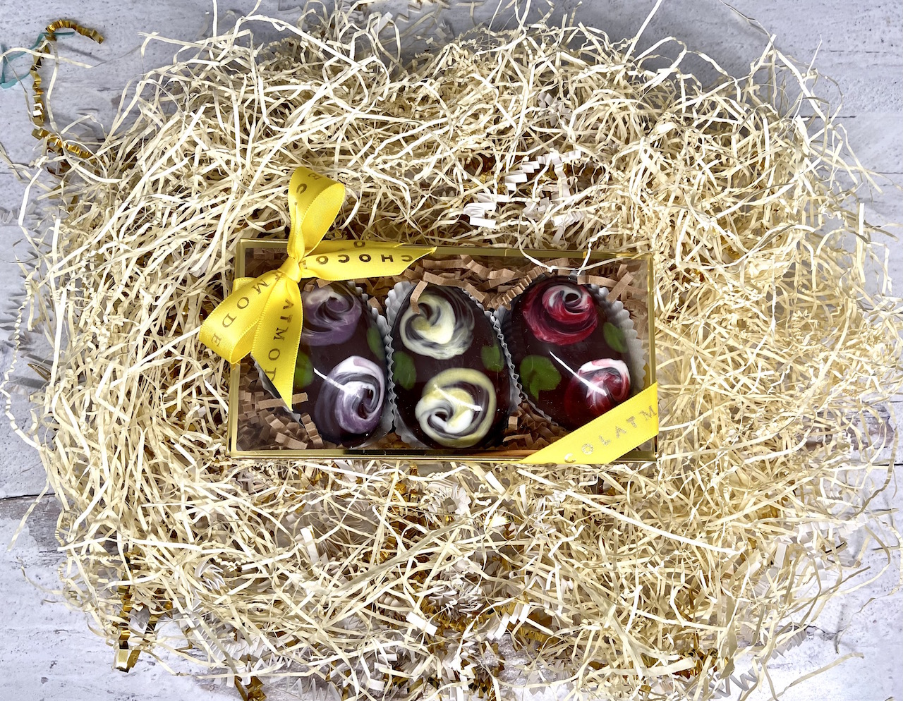 Moderne Fauverge  Easter 3 egg set