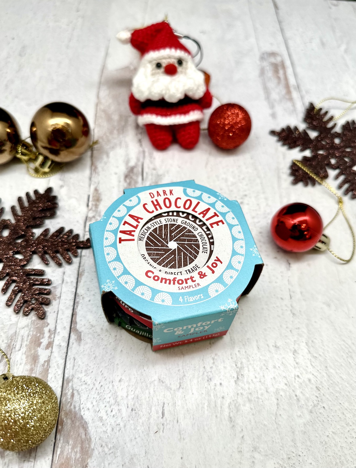 Taza Holiday Comfort and Joy chocolate Oaxacan Sampler Gift