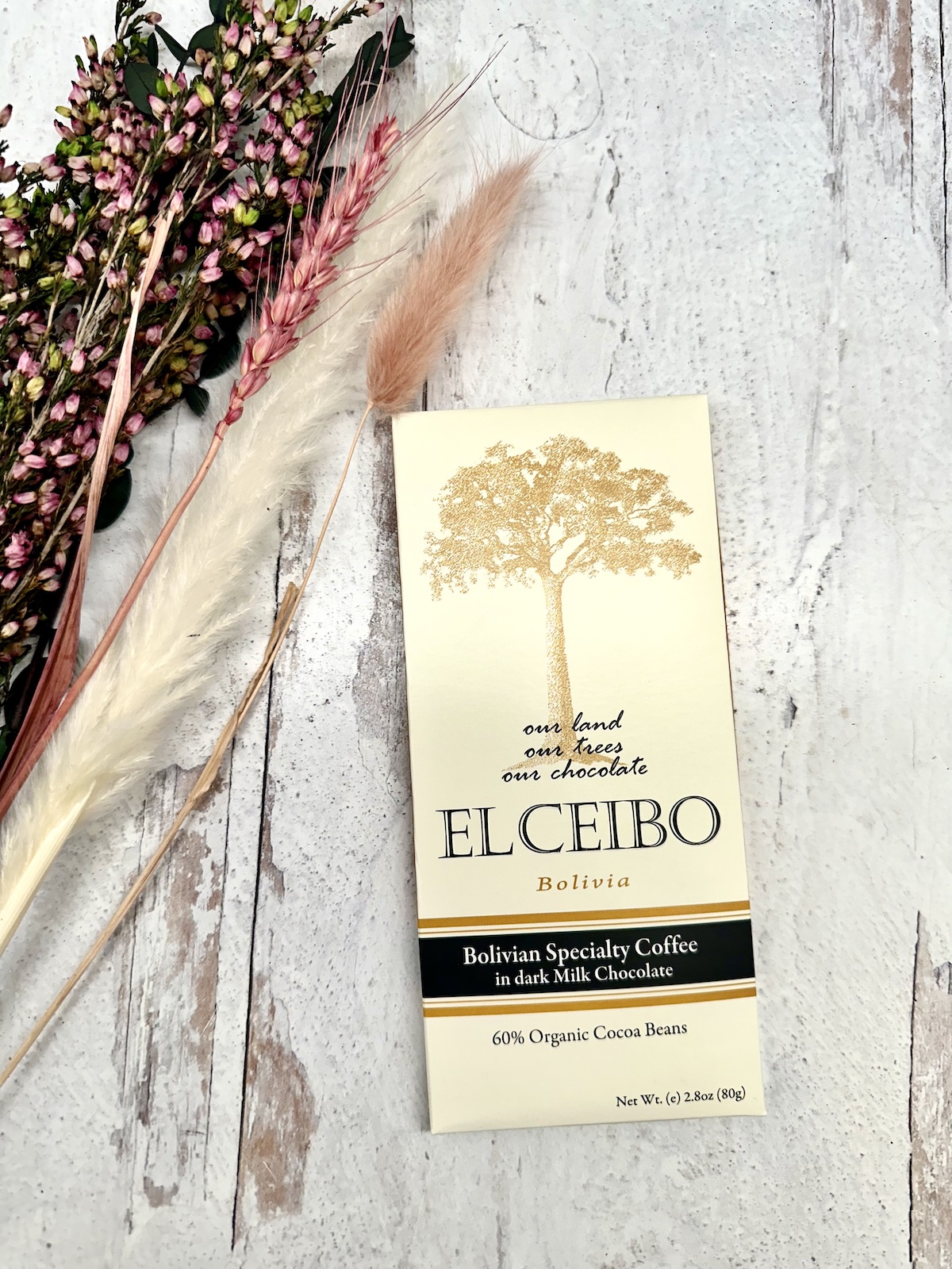 El Ceibo Bolivian Specialty Coffee in Dark Milk Chocolate 60%