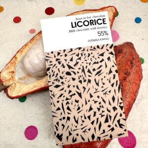 Svenska Kakao Licorice 55% Dark Milk Chocolate