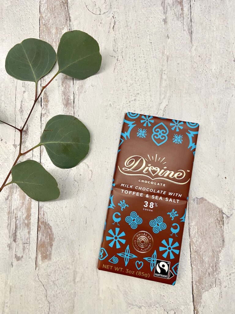 Divine Milk Chocolate with Toffee and Sea Salt 38%