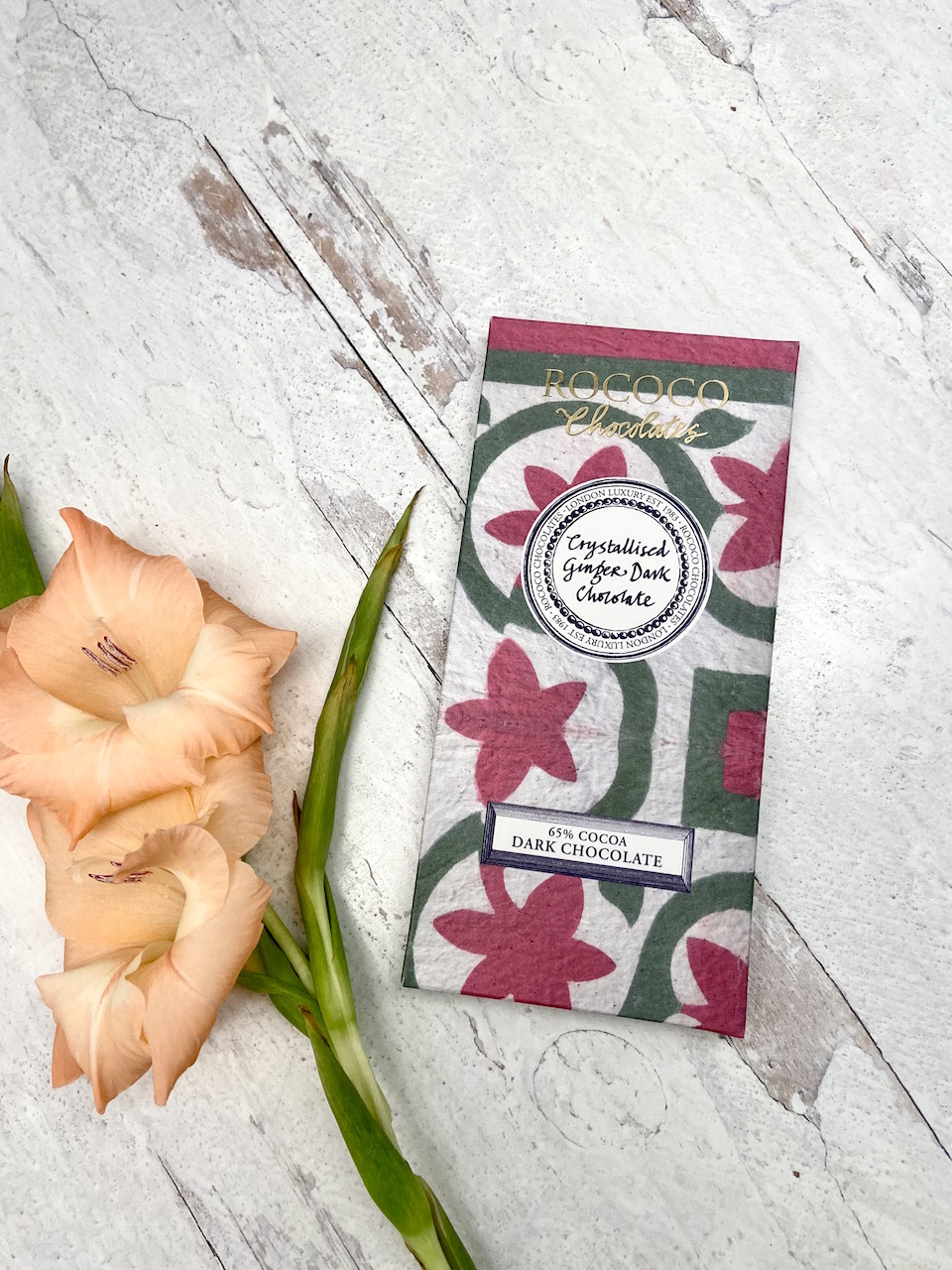 Rococo Crystallised Ginger Dark Chocolate