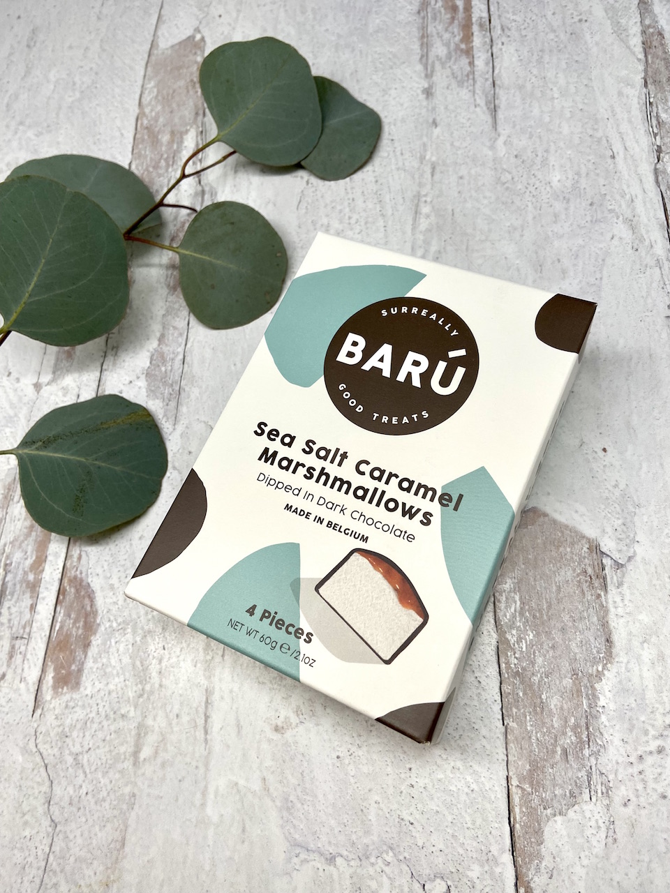Baru Dark Chocolate Sea Salt Caramel Marshmallows 4pc