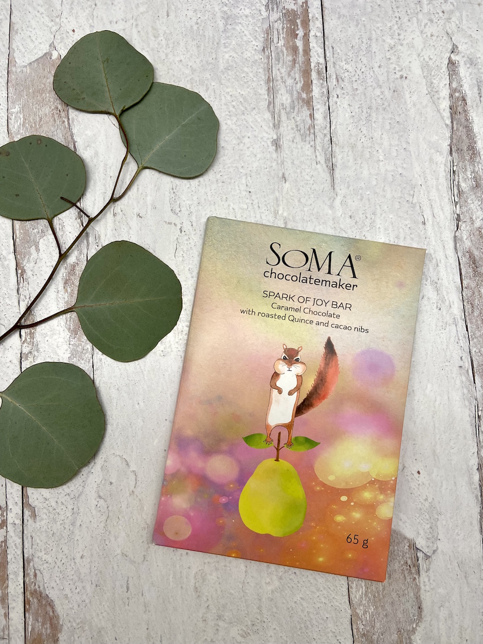 Soma Spark of Joy Caramel with Quince & nibs