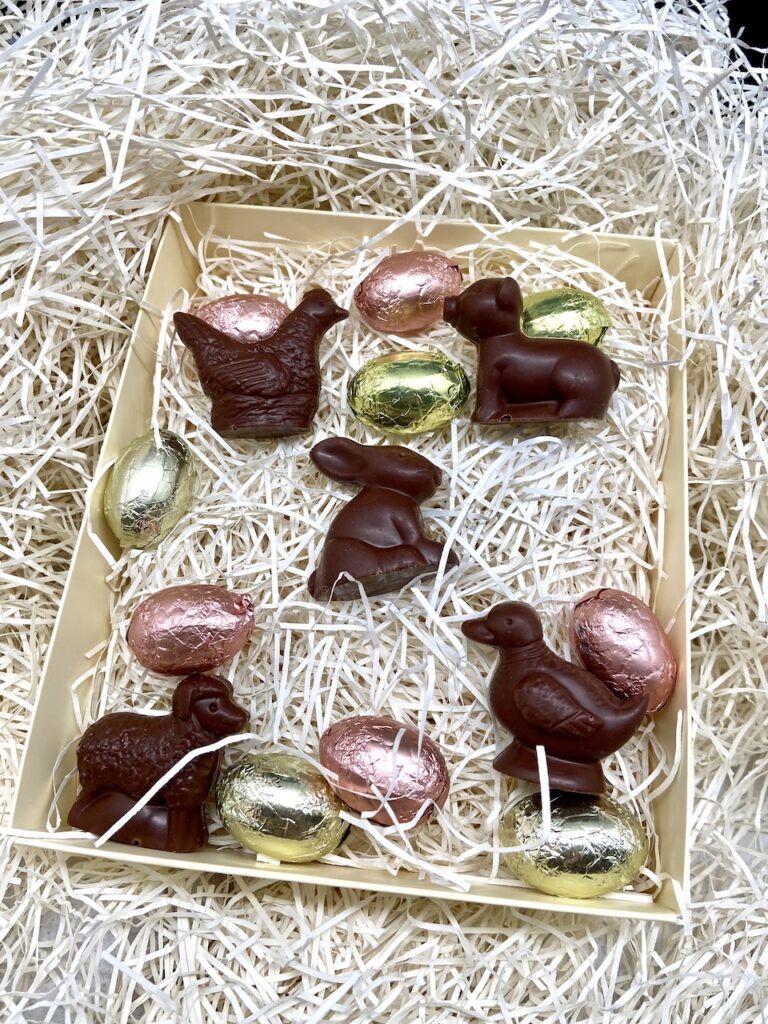 Michel Cluizel Dark Chocolate Farm Animals and Eggs Gift Box