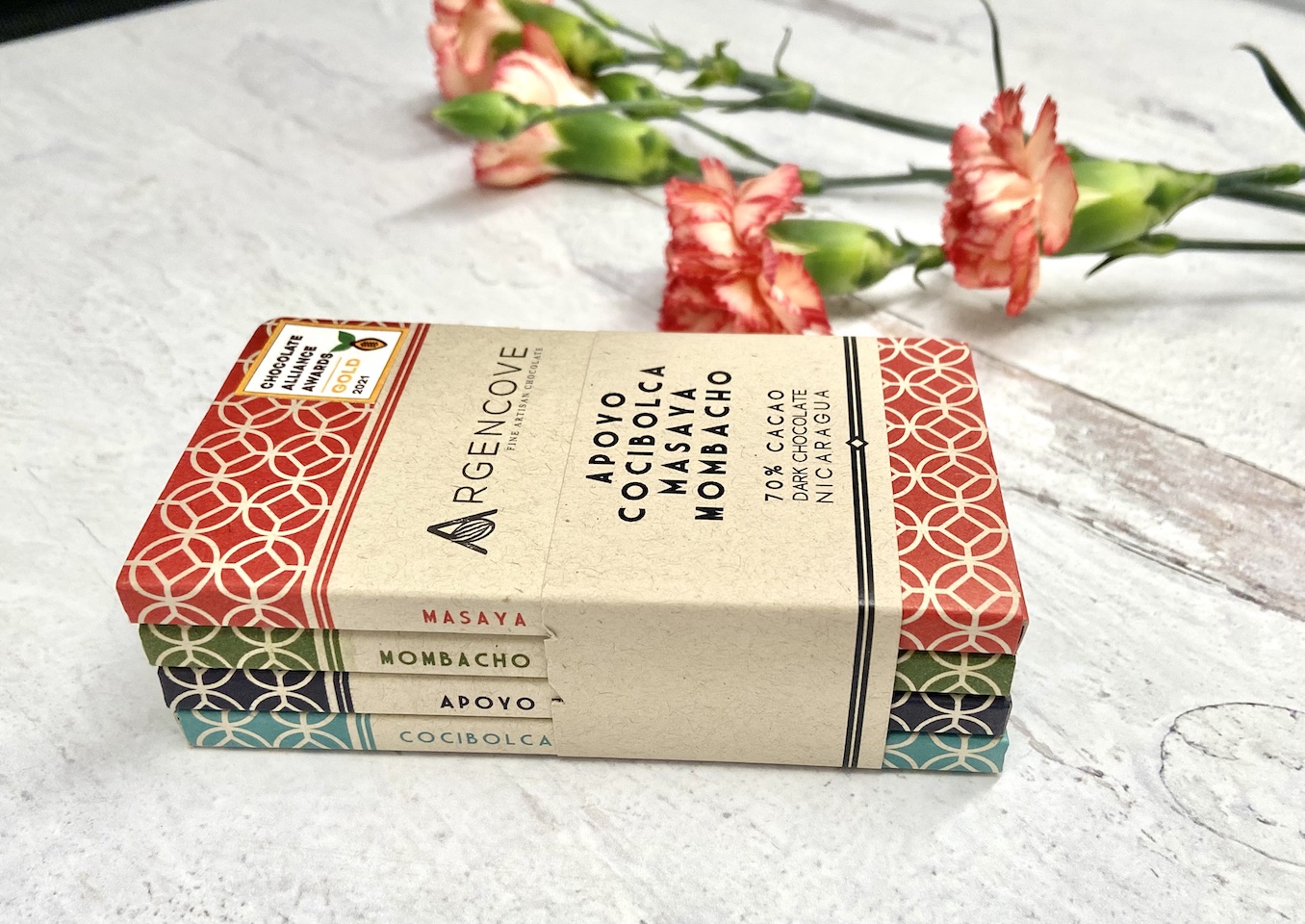 Argencove 70% Dark Chocolate Sampler Set (25g x 4)