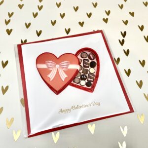 Valentine’s Day 3D Quilled Greeting Card – Truffle Box