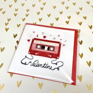 Valentine’s Day 3D Quilled Greeting Card – Love Mixtape