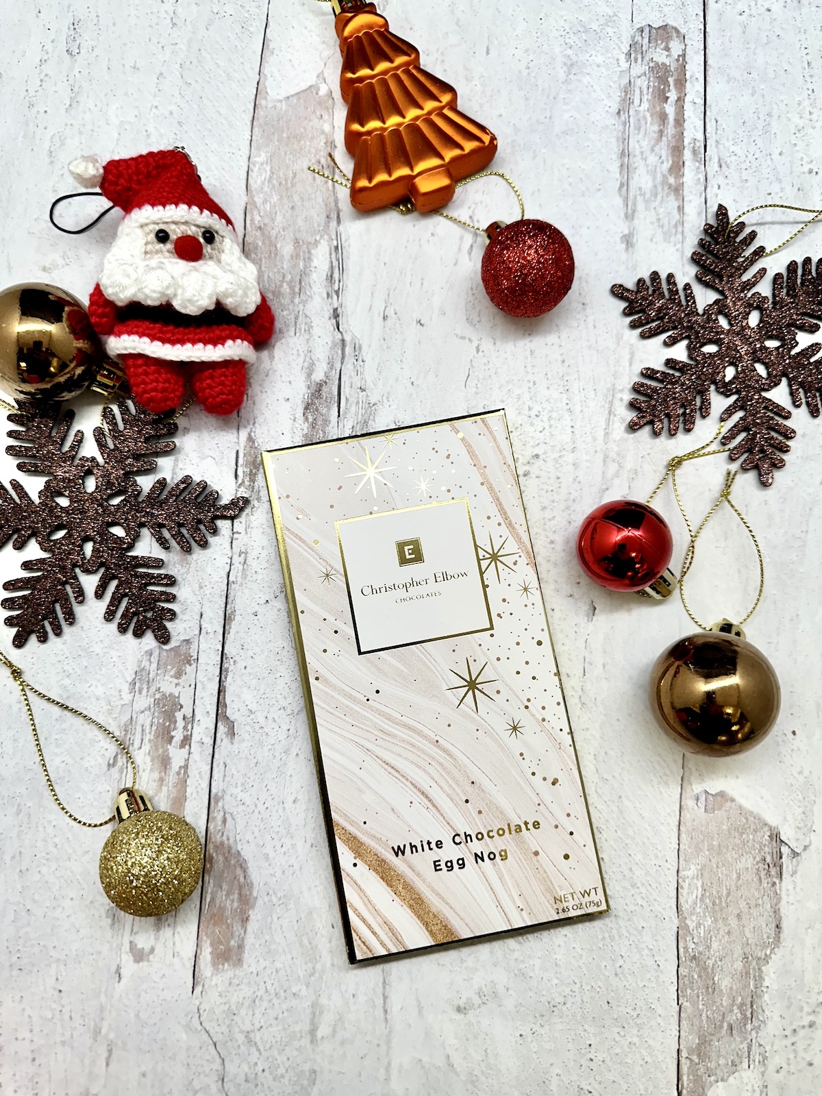 Christopher Elbow Egg Nog White Chocolate Bar