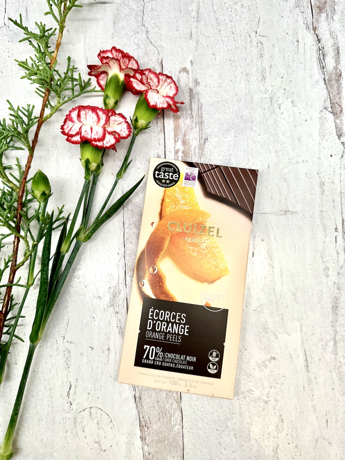 Michel Cluizel Dark Chocolate w/ Orange Peels 70%