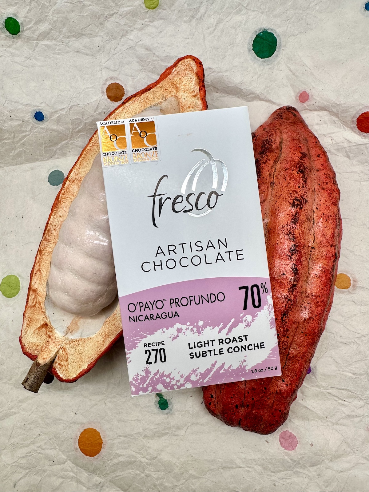 Fresco Nicaragua Light Roast Dark Chocolate 70%