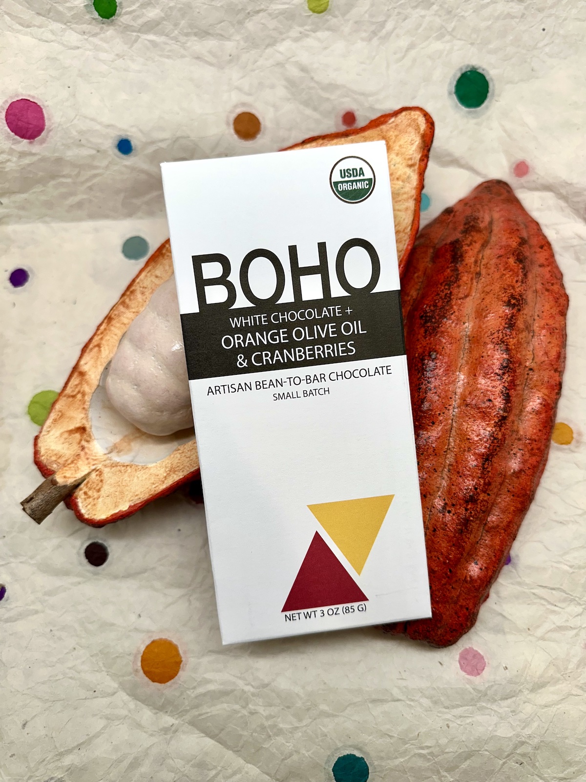 BOHO Orange Olive Oil & Cranberries White Chocolate