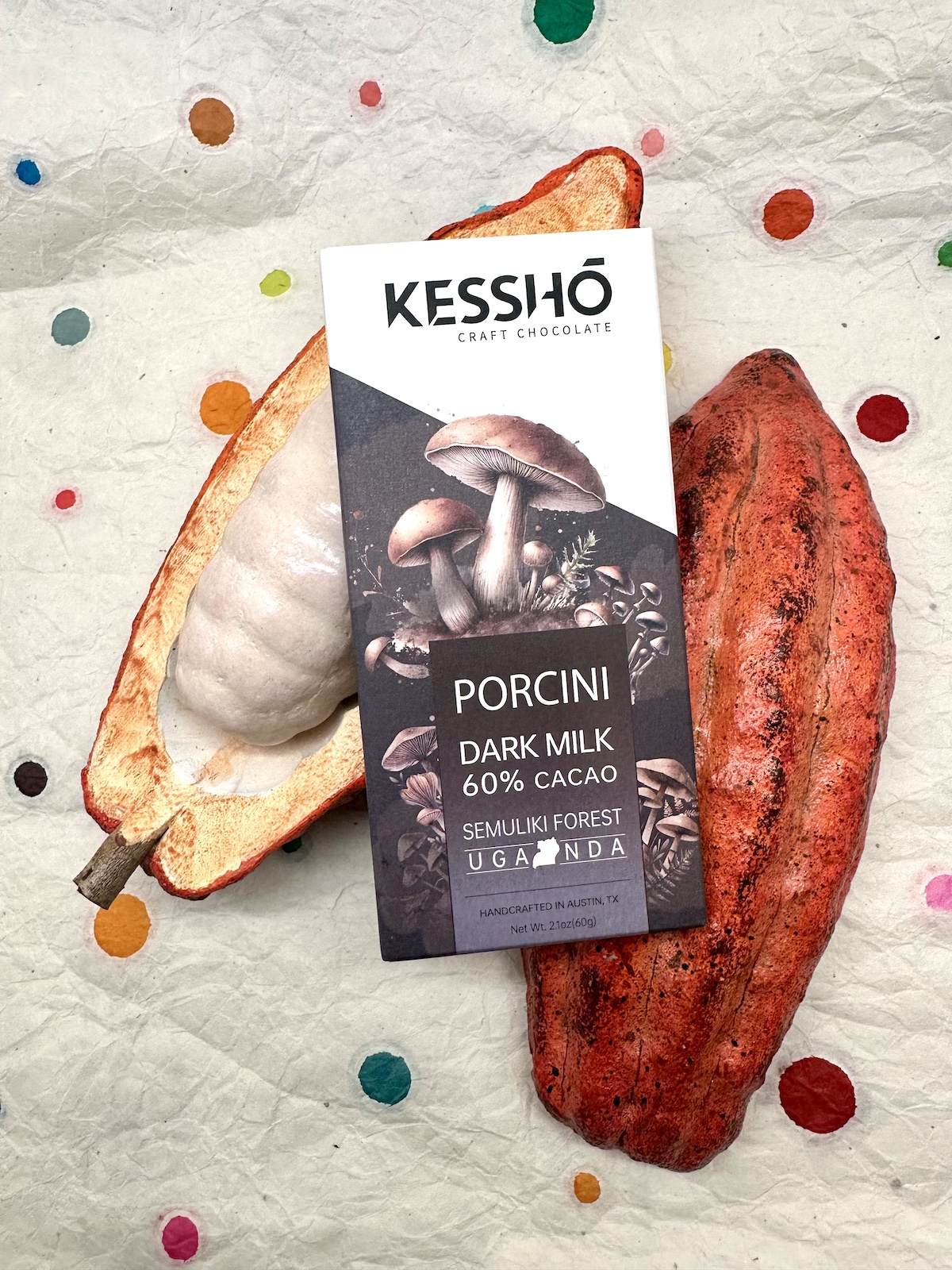 Kessho Porcini Dark Milk Chocolate 60%