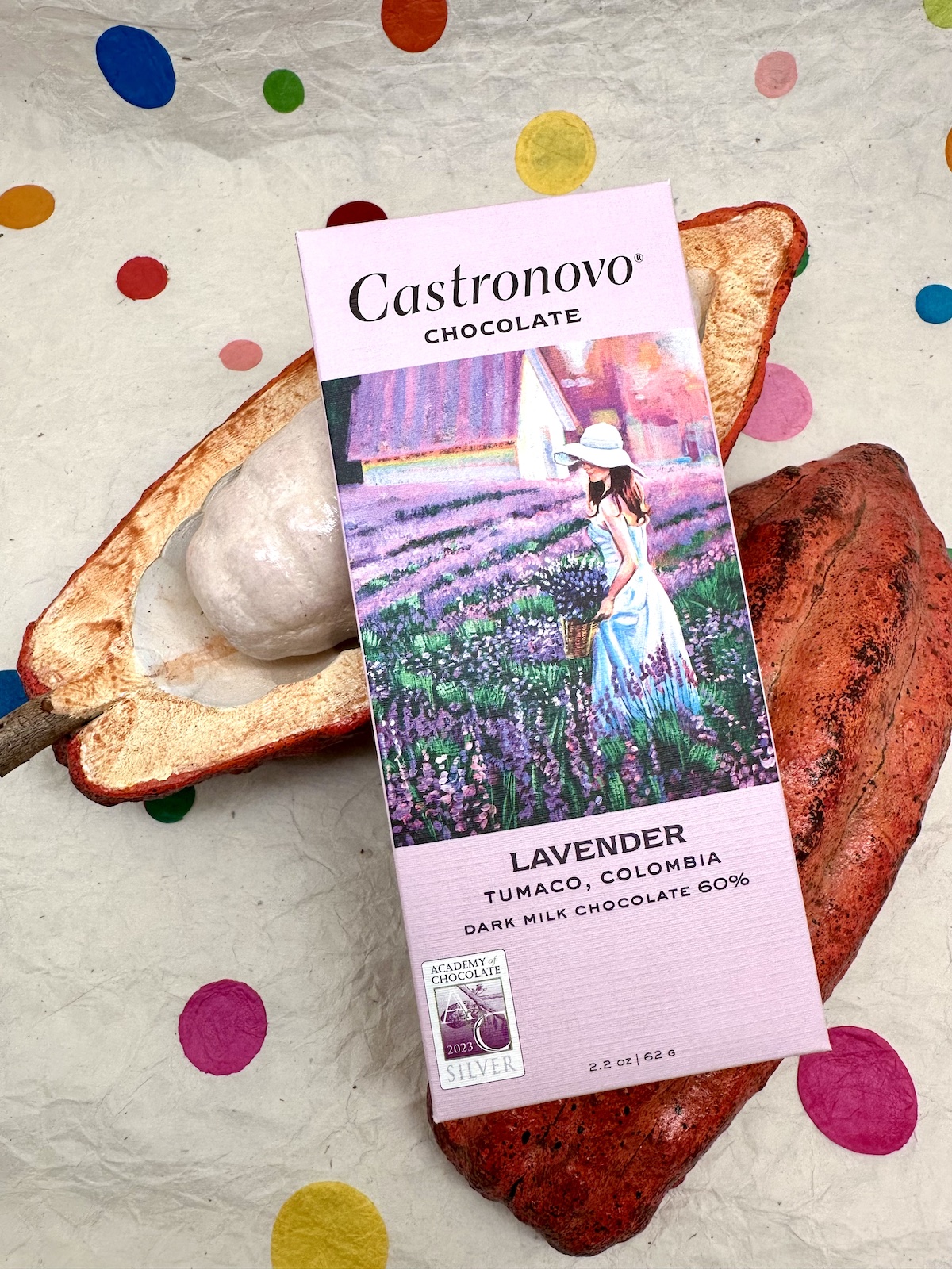 Castronovo Lavender Dark Milk Chocolate 60%