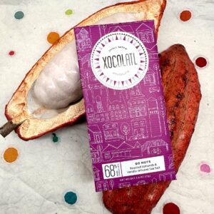 Xocolatl Go Nuts Roasted Almonds & Vanilla Sea Salt Dark Chocolate 68%