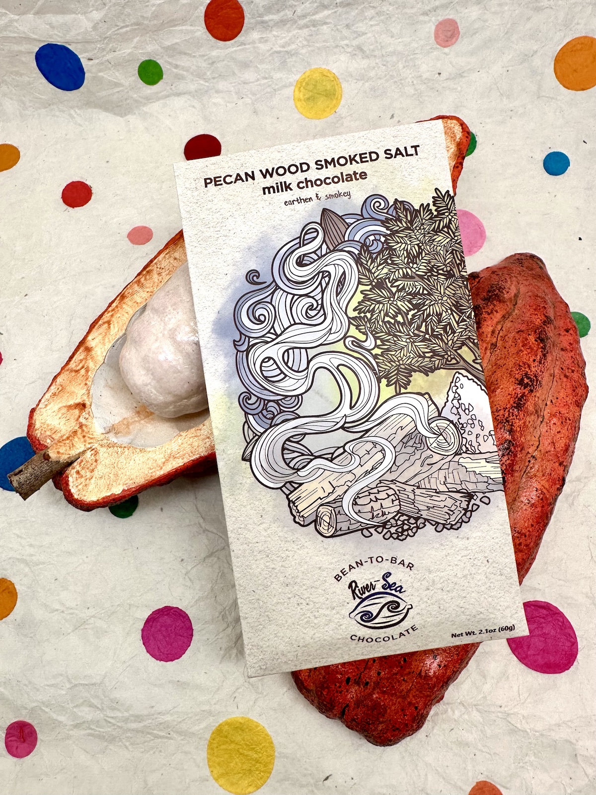 River Sea Pecan Wood Smoked Salt Milk Chocolate