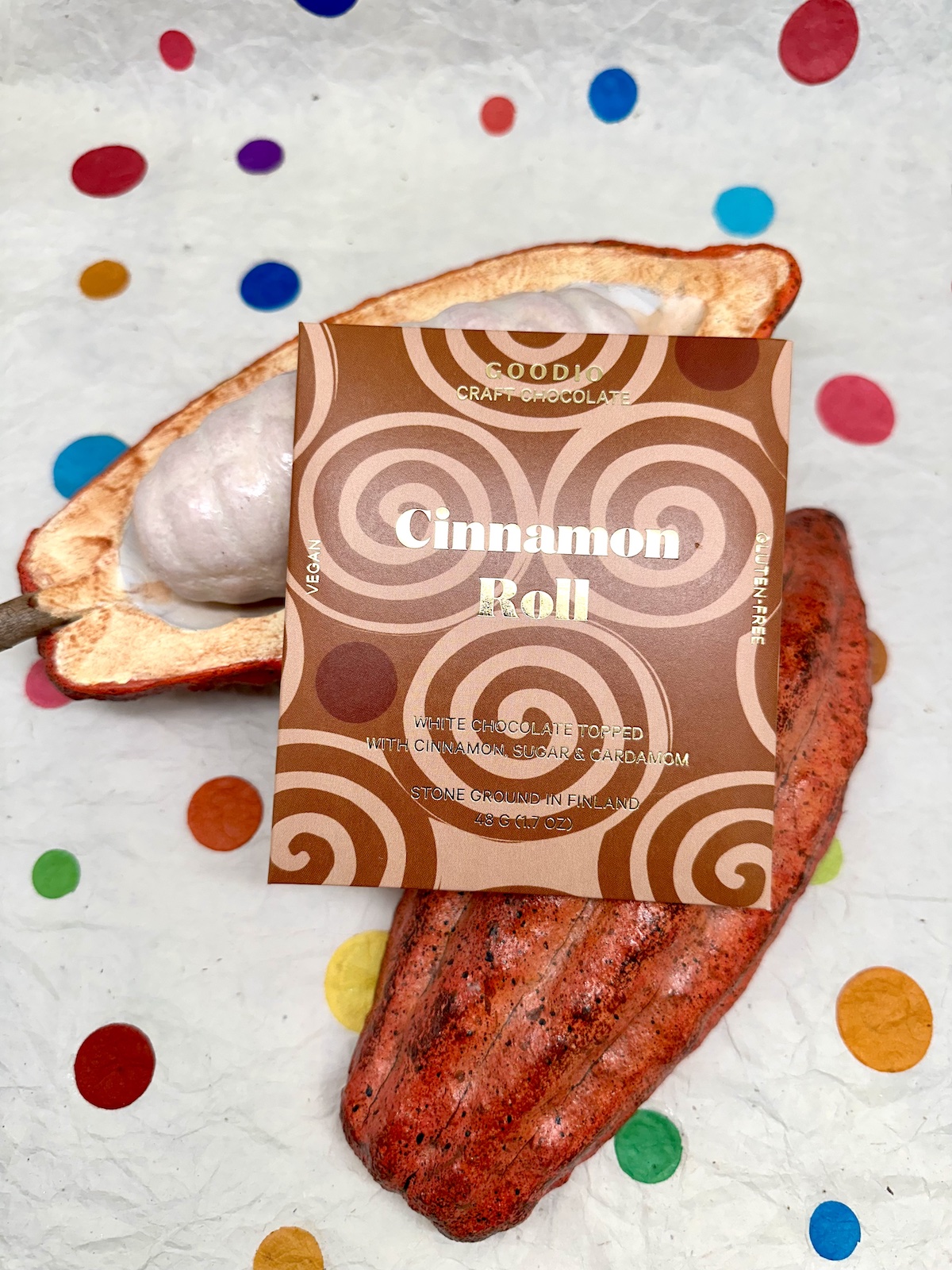 Goodio Cinnamon Roll Vegan White Bar