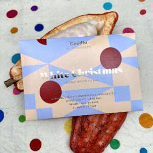Goodio White Christmas Vegan Double chocolate Bar