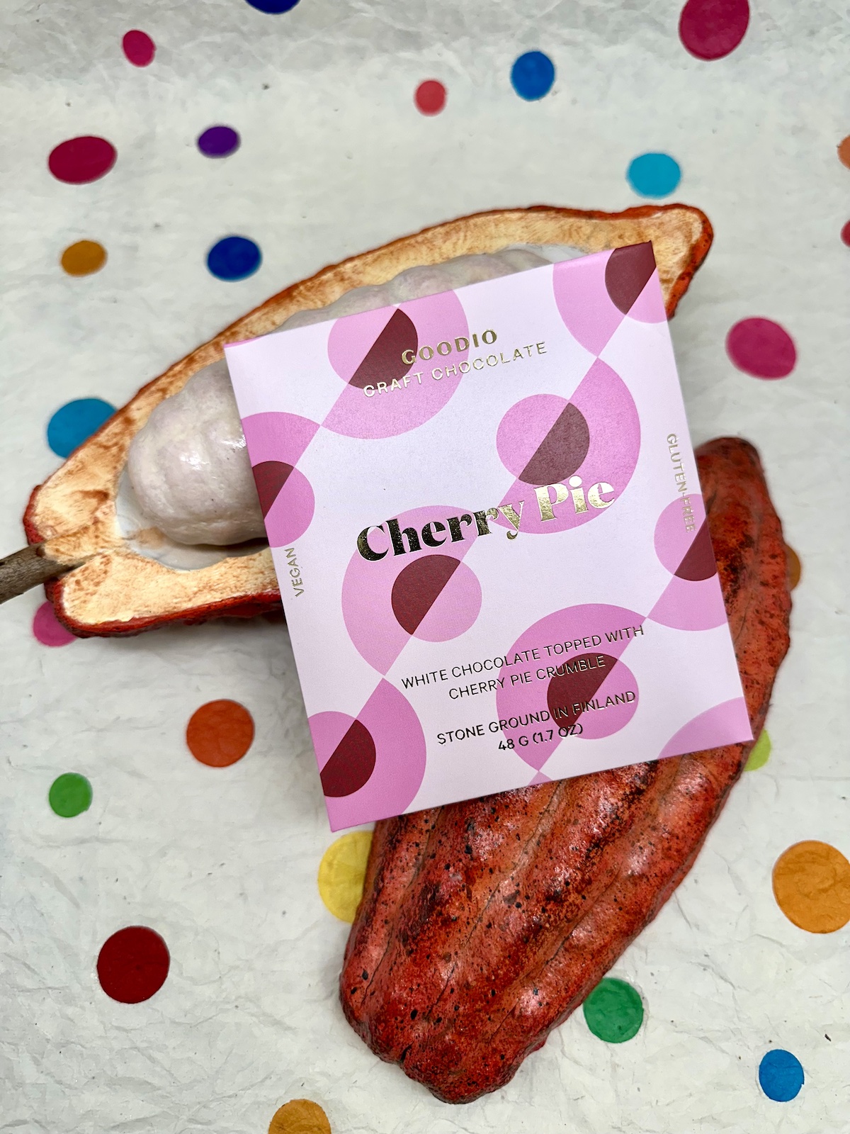 Goodio Cherry Pie Vegan White Bar