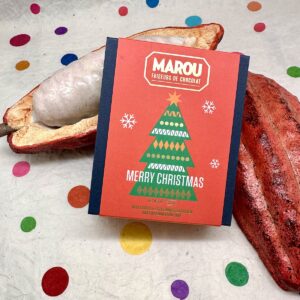 Marou Merry Christmas Caramelize Cashew & Cinnamon Napolitain 65% Dark Chocolate
