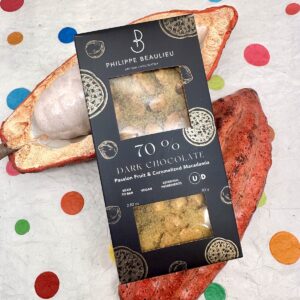 Philippe Beaulieu Passion Fruit & Caramelized Macadamia Dark Chocolate 70%