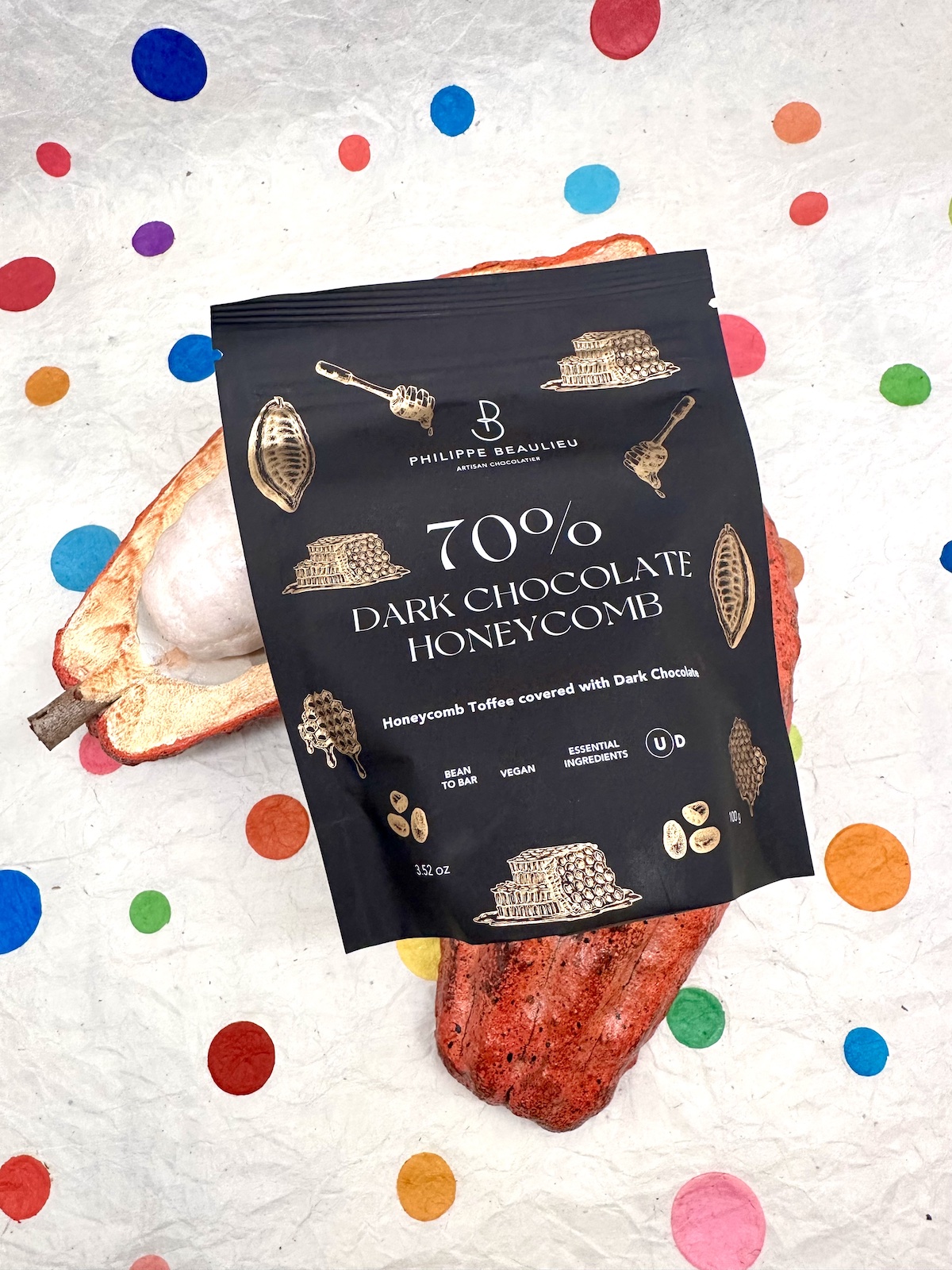 Philippe Beaulieu Dark Chocolate Covered Honeycomb 70%